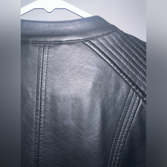 Woman’s Black Faux Leather Jacket - Picture 7 of 9